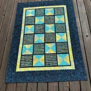 Batik Quilt for Sale|46 x 63|Blue Multi-color