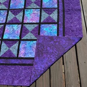 Batik Quilt for Sale|57" X 73"|Purple, Multi Color